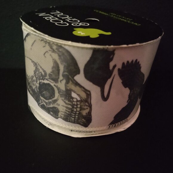 NWT Cbe Paperie Linen Halloween-Print Ribbon - Picture 5 of 6